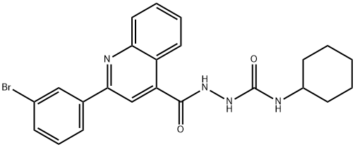1-[[2-(3-bromophenyl)quinoline-4-carbonyl]amino]-3-cyclohexylurea,496016-78-5,结构式