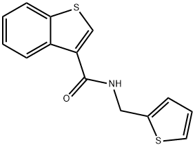 N-(thiophen-2-ylmethyl)-1-benzothiophene-3-carboxamide 结构式