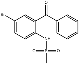 N-(2-benzoyl-4-bromophenyl)methanesulfonamide 化学構造式