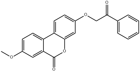 8-methoxy-3-phenacyloxybenzo[c]chromen-6-one 结构式