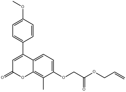 prop-2-enyl 2-[4-(4-methoxyphenyl)-8-methyl-2-oxochromen-7-yl]oxyacetate 结构式