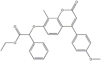 ethyl 2-[4-(4-methoxyphenyl)-8-methyl-2-oxochromen-7-yl]oxy-2-phenylacetate 结构式