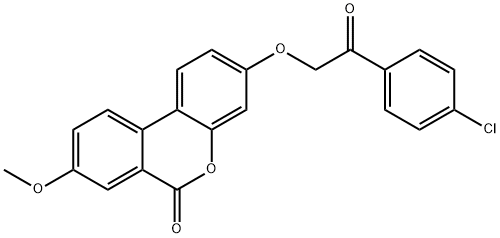 3-[2-(4-chlorophenyl)-2-oxoethoxy]-8-methoxybenzo[c]chromen-6-one Structure