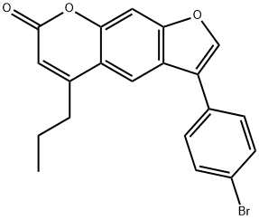 3-(4-bromophenyl)-5-propylfuro[3,2-g]chromen-7-one Structure