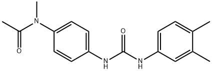 N-[4-[(3,4-dimethylphenyl)carbamoylamino]phenyl]-N-methylacetamide Struktur