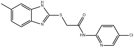 N-(5-chloropyridin-2-yl)-2-[(6-methyl-1H-benzimidazol-2-yl)sulfanyl]acetamide Structure