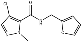 4-chloro-N-(furan-2-ylmethyl)-2-methylpyrazole-3-carboxamide Structure