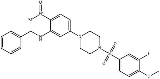 519045-17-1 N-benzyl-5-[4-(3-fluoro-4-methoxyphenyl)sulfonylpiperazin-1-yl]-2-nitroaniline