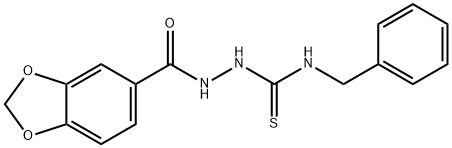 1-(1,3-benzodioxole-5-carbonylamino)-3-benzylthiourea Structure