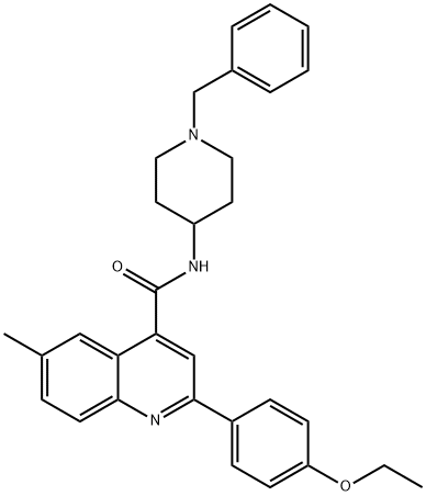 N-(1-benzylpiperidin-4-yl)-2-(4-ethoxyphenyl)-6-methylquinoline-4-carboxamide Structure