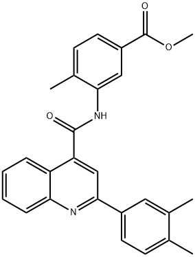 methyl 3-[[2-(3,4-dimethylphenyl)quinoline-4-carbonyl]amino]-4-methylbenzoate Structure