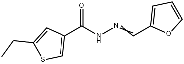 5-ethyl-N-[(E)-furan-2-ylmethylideneamino]thiophene-3-carboxamide,522620-98-0,结构式