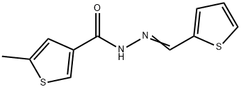 5-methyl-N-[(E)-thiophen-2-ylmethylideneamino]thiophene-3-carboxamide 结构式