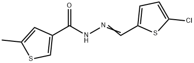 N-[(E)-(5-chlorothiophen-2-yl)methylideneamino]-5-methylthiophene-3-carboxamide Structure