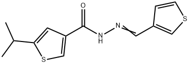 5-propan-2-yl-N-[(E)-thiophen-3-ylmethylideneamino]thiophene-3-carboxamide Structure