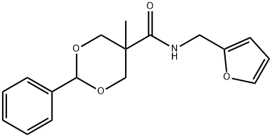 N-(furan-2-ylmethyl)-5-methyl-2-phenyl-1,3-dioxane-5-carboxamide Structure