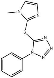 5-(1-methylimidazol-2-yl)sulfanyl-1-phenyltetrazole 化学構造式