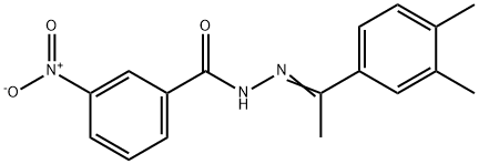 N-[(E)-1-(3,4-dimethylphenyl)ethylideneamino]-3-nitrobenzamide Struktur