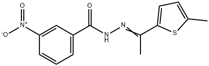 N-[(E)-1-(5-methylthiophen-2-yl)ethylideneamino]-3-nitrobenzamide,524731-10-0,结构式