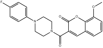 3-[4-(4-fluorophenyl)piperazine-1-carbonyl]-8-methoxychromen-2-one Structure