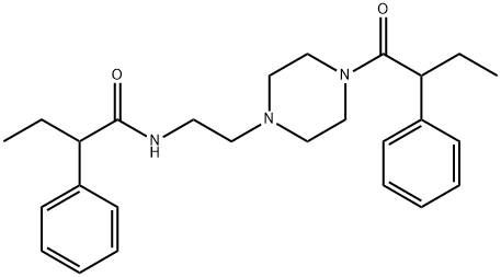 2-phenyl-N-[2-[4-(2-phenylbutanoyl)piperazin-1-yl]ethyl]butanamide Structure