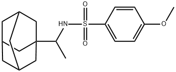 N-[1-(1-adamantyl)ethyl]-4-methoxybenzenesulfonamide 化学構造式