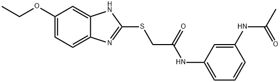 N-(3-acetamidophenyl)-2-[(6-ethoxy-1H-benzimidazol-2-yl)sulfanyl]acetamide Struktur