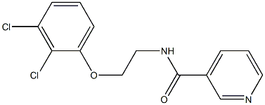 N-[2-(2,3-dichlorophenoxy)ethyl]pyridine-3-carboxamide 结构式