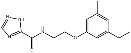 N-[2-(3-ethyl-5-methylphenoxy)ethyl]-1H-1,2,4-triazole-5-carboxamide Structure