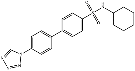 N-cyclohexyl-4-[4-(tetrazol-1-yl)phenyl]benzenesulfonamide Struktur