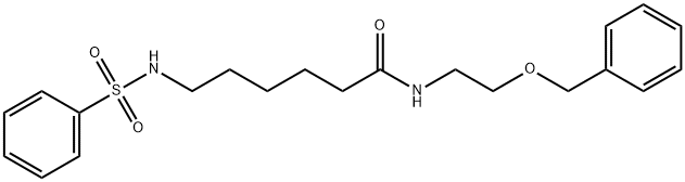 6-(benzenesulfonamido)-N-(2-phenylmethoxyethyl)hexanamide,540518-35-2,结构式