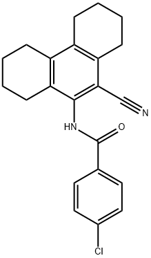 4-chloro-N-(10-cyano-1,2,3,4,5,6,7,8-octahydrophenanthren-9-yl)benzamide Structure