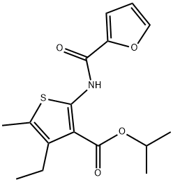 propan-2-yl 4-ethyl-2-(furan-2-carbonylamino)-5-methylthiophene-3-carboxylate,540520-81-8,结构式