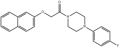 1-[4-(4-fluorophenyl)piperazin-1-yl]-2-naphthalen-2-yloxyethanone 化学構造式