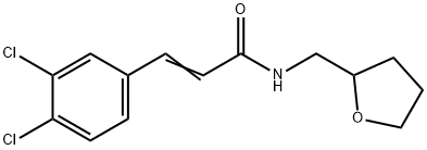 (E)-3-(3,4-dichlorophenyl)-N-(oxolan-2-ylmethyl)prop-2-enamide 结构式