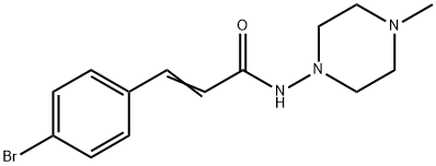 (E)-3-(4-bromophenyl)-N-(4-methylpiperazin-1-yl)prop-2-enamide 化学構造式