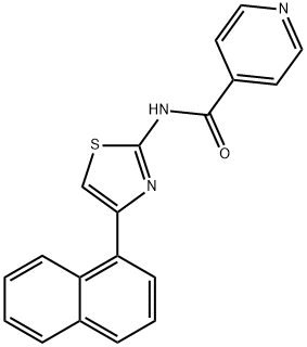 N-(4-naphthalen-1-yl-1,3-thiazol-2-yl)pyridine-4-carboxamide Struktur
