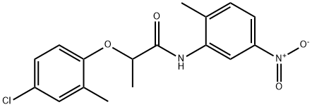 2-(4-chloro-2-methylphenoxy)-N-(2-methyl-5-nitrophenyl)propanamide 化学構造式