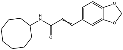 (E)-3-(1,3-benzodioxol-5-yl)-N-cyclooctylprop-2-enamide Structure