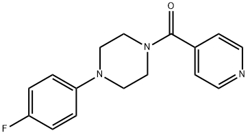 [4-(4-fluorophenyl)piperazin-1-yl]-pyridin-4-ylmethanone 化学構造式