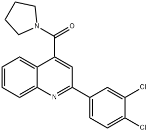 [2-(3,4-dichlorophenyl)quinolin-4-yl]-pyrrolidin-1-ylmethanone Struktur