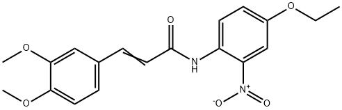 (E)-3-(3,4-dimethoxyphenyl)-N-(4-ethoxy-2-nitrophenyl)prop-2-enamide Struktur