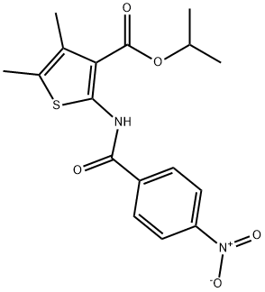 propan-2-yl 4,5-dimethyl-2-[(4-nitrobenzoyl)amino]thiophene-3-carboxylate,541544-29-0,结构式