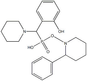 2-[[phenyl(piperidin-1-yl)phosphoryl]-piperidin-1-ylmethyl]phenol Struktur