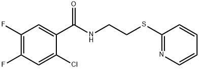 2-chloro-4,5-difluoro-N-(2-pyridin-2-ylsulfanylethyl)benzamide Struktur