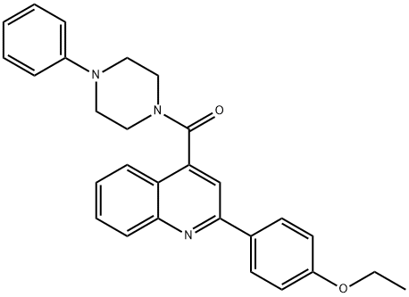 [2-(4-ethoxyphenyl)quinolin-4-yl]-(4-phenylpiperazin-1-yl)methanone Structure