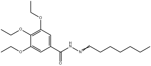 3,4,5-triethoxy-N-[(E)-heptylideneamino]benzamide 化学構造式
