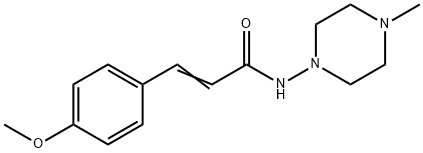 (E)-3-(4-methoxyphenyl)-N-(4-methylpiperazin-1-yl)prop-2-enamide 结构式