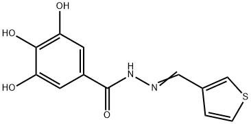 3,4,5-trihydroxy-N-[(E)-thiophen-3-ylmethylideneamino]benzamide,544421-98-9,结构式