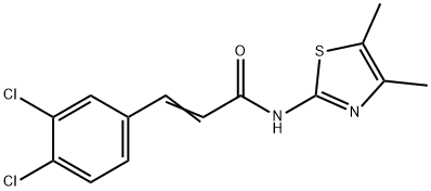 (Z)-3-(3,4-dichlorophenyl)-N-(4,5-dimethyl-1,3-thiazol-2-yl)prop-2-enamide 结构式